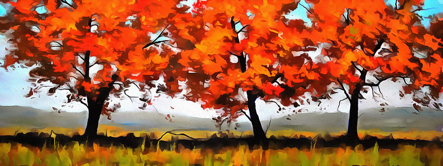 Autumn Fields Digital Art by Ronald Bolokofsky