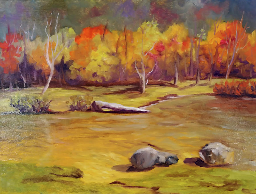 Autumn Fire Painting by Sharon E Allen