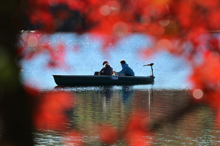 Autumn Fishing Smithtown New York Photograph by Bob Savage