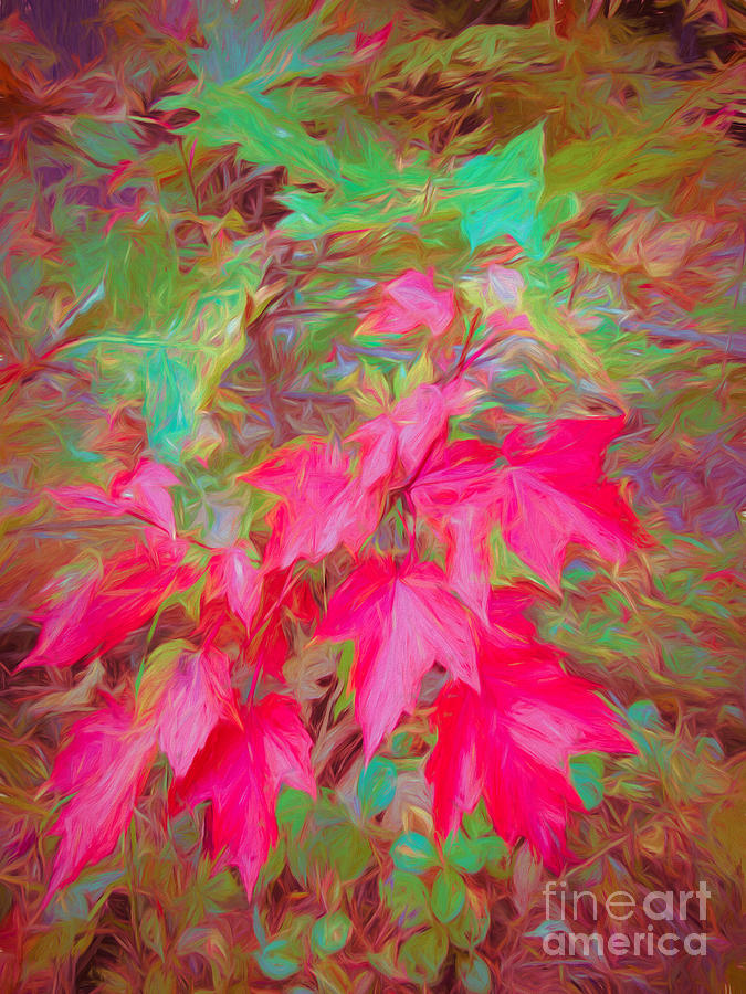 Autumn Flame Mixed Media by Susan Lafleur