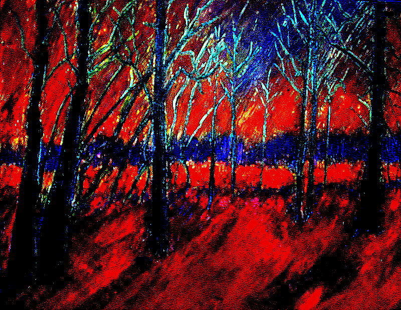 Fall Painting - Autumn Flames 2 by Kent Whitaker
