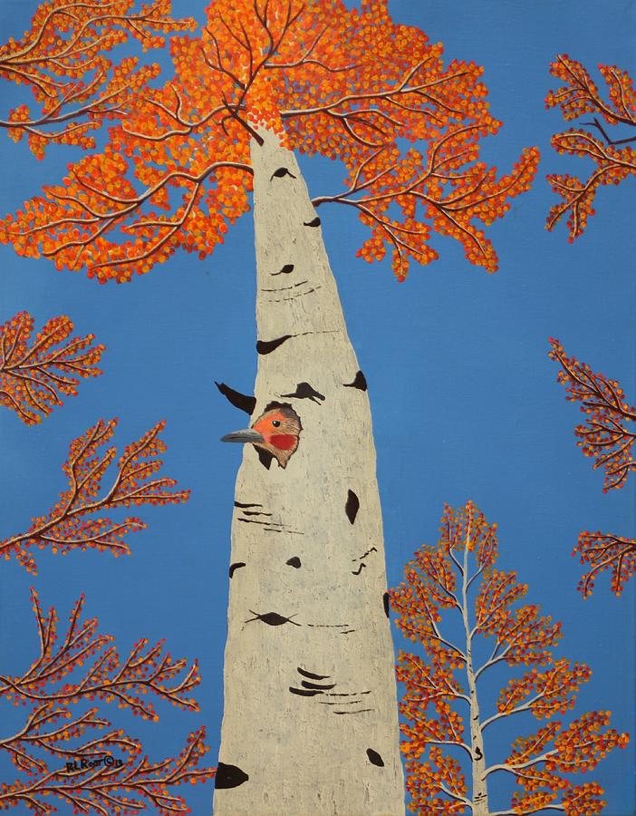 Autumn Flicker Painting by Ralph Root
