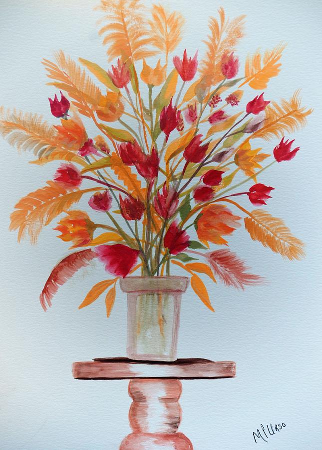 Autumn Floral 15-01 Painting by Maria Urso