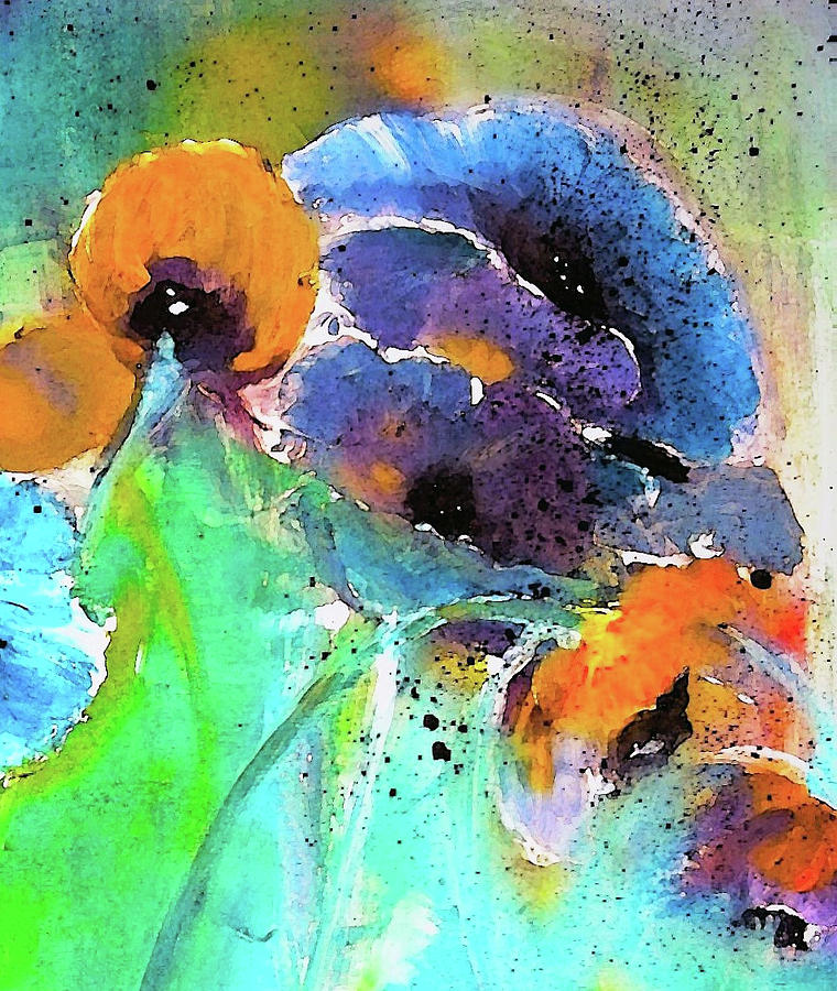 Autumn Floral Breeze Painting by Lisa Kaiser