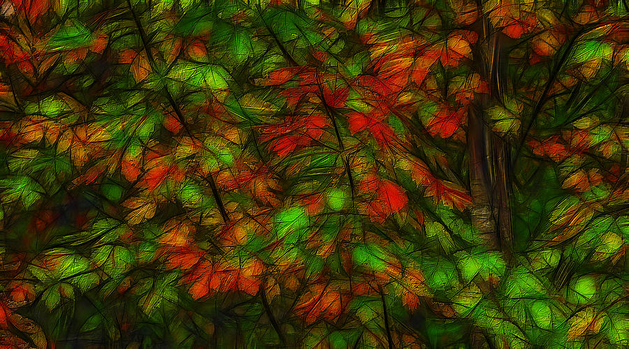 Fall Digital Art - Autumn Foliage by Jean-Marc Lacombe