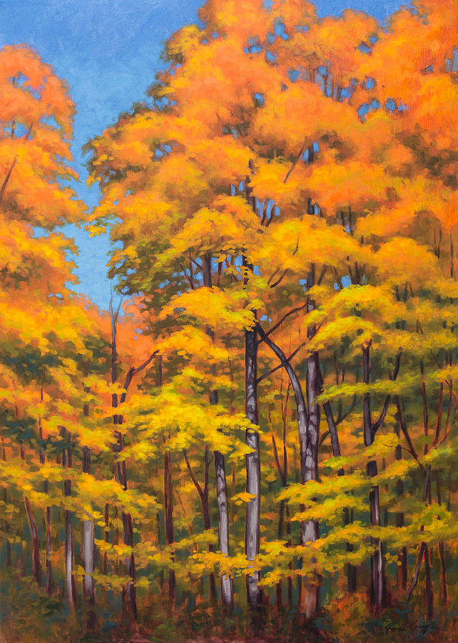 Tree Painting - Autumn Forest 1 by Fiona Craig