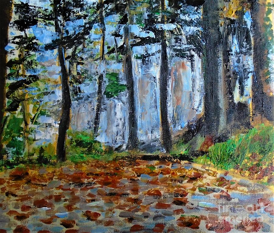Autumn Forest Painting by Angela Cartner