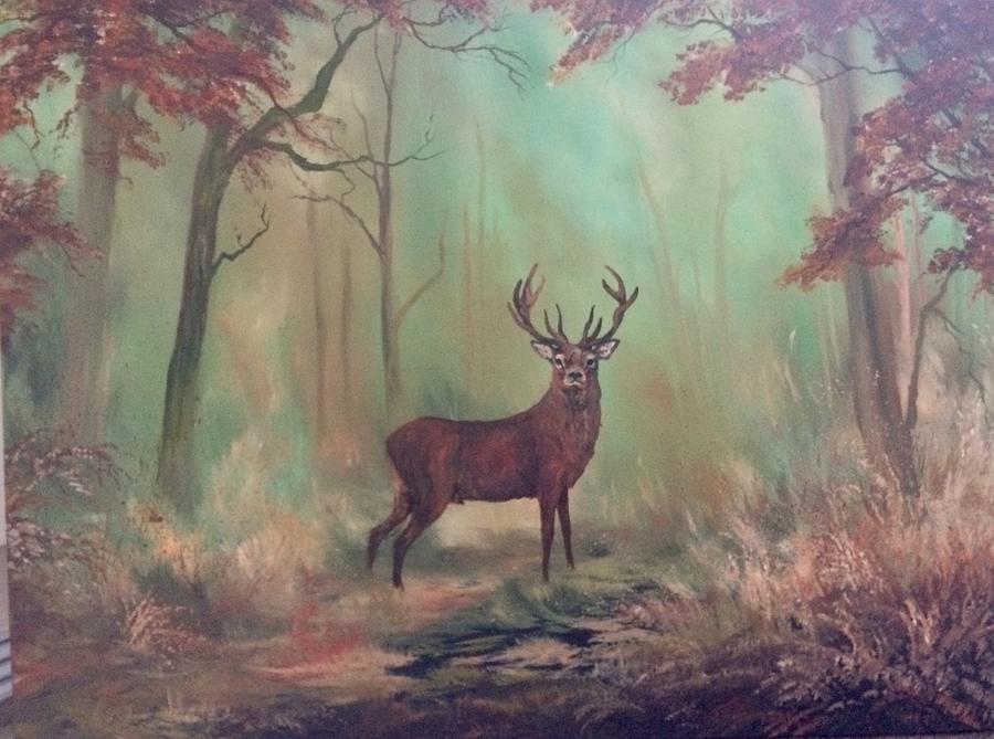Autumn Forest Painting by Jean Walker