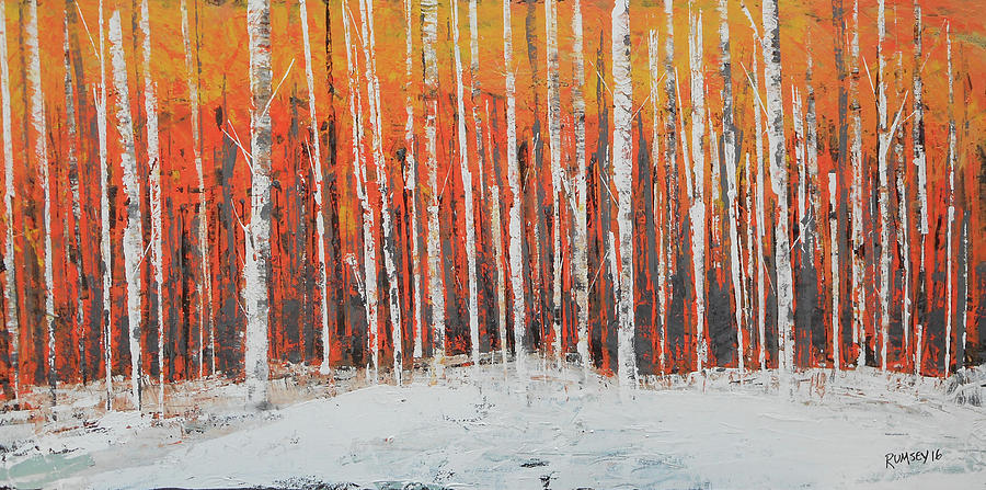 Autumn Forest Painting by Rhodes Rumsey
