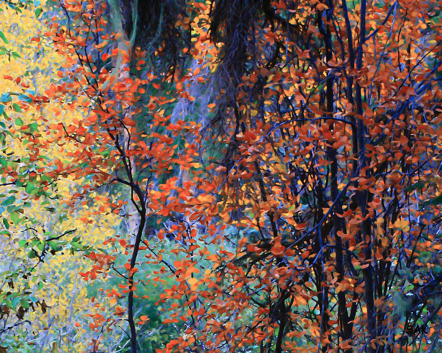 Autumn Forest Digital Art by Sheryl Karas