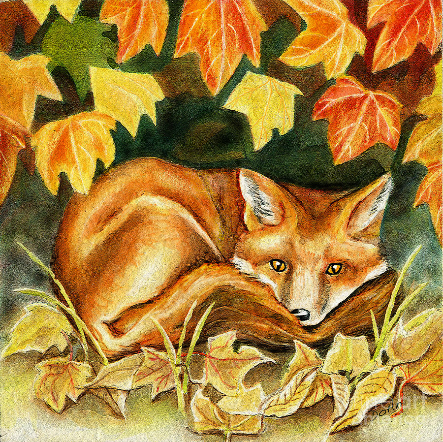 Autumn Fox Painting by Antony Galbraith