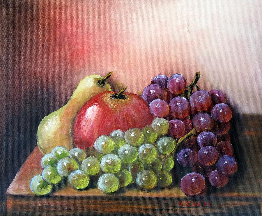Autumn Fruits Painting by Vesna Martinjak