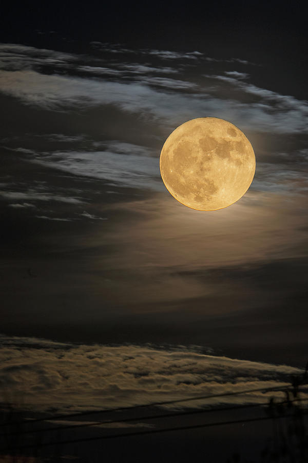 Autumn Full Moon Photograph By Jim Simpson 