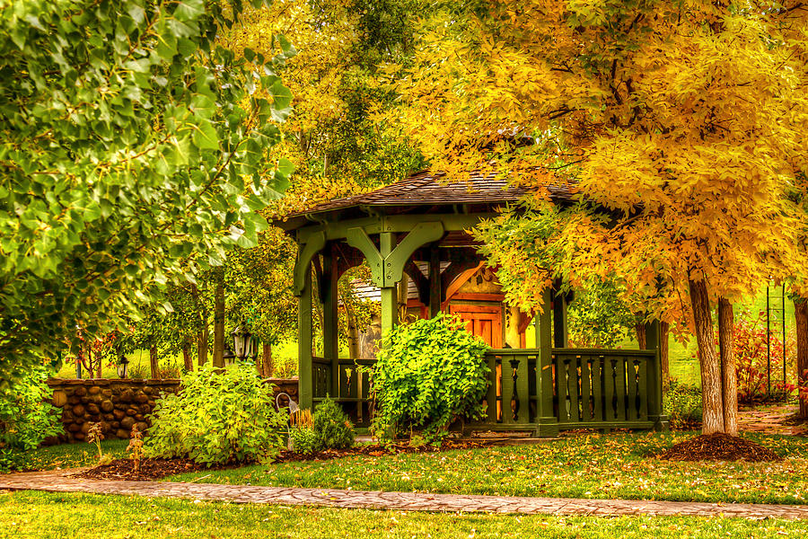 Autumn Gazebo Photograph By TL Mair | Fine Art America