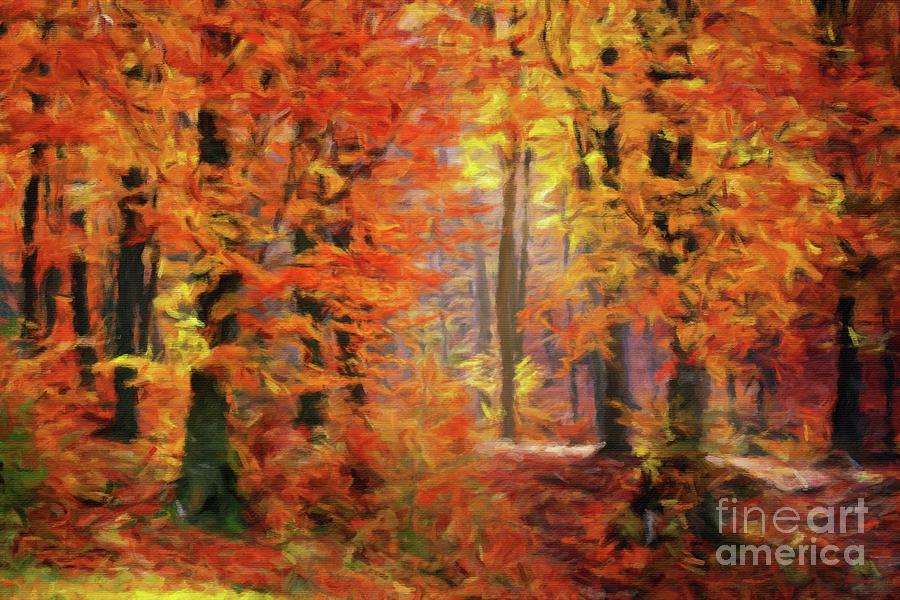 Nature Painting - Autumn Glow by Esoterica Art Agency