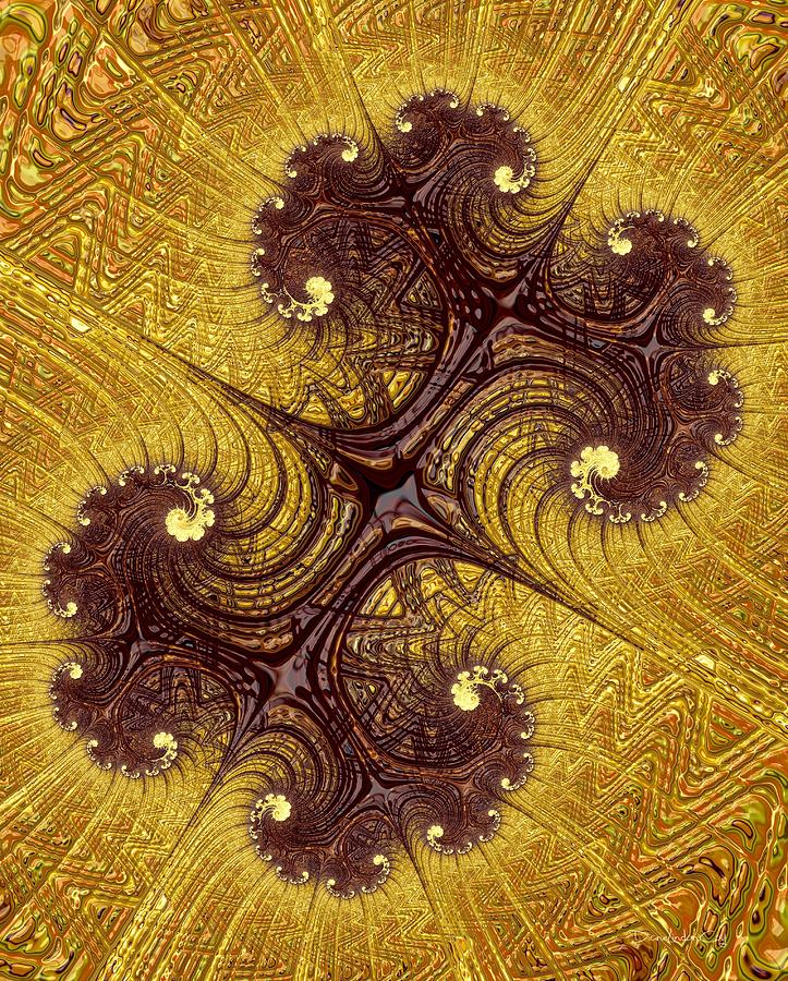 Autumn Glows in Gold 2 Digital Art by Diane Lindon Coy