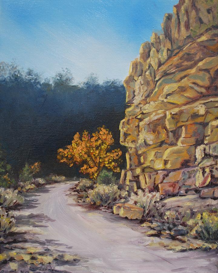 New Mexico Autumn Gold Painting by Celeste Drewien