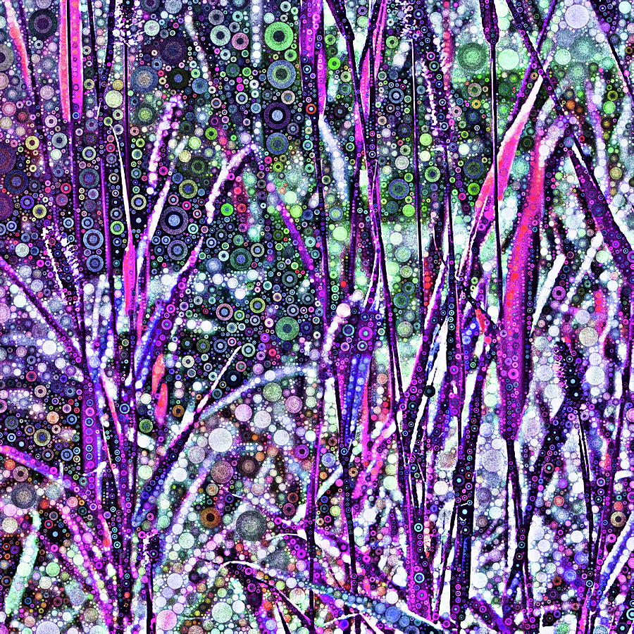 Autumn Grasses in Violet Digital Art by Dana Roper