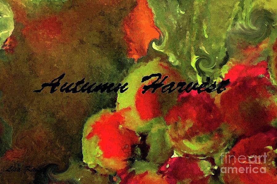 Autumn Harvest Painting Wordzy Art Digital Art by Lisa Kaiser