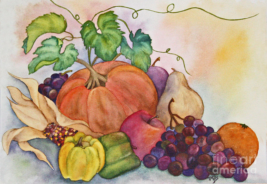 Autumn Harvest Painting by Terri Mills