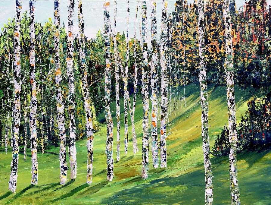 Summer Painting - Autumn Hill by Julia S Powell