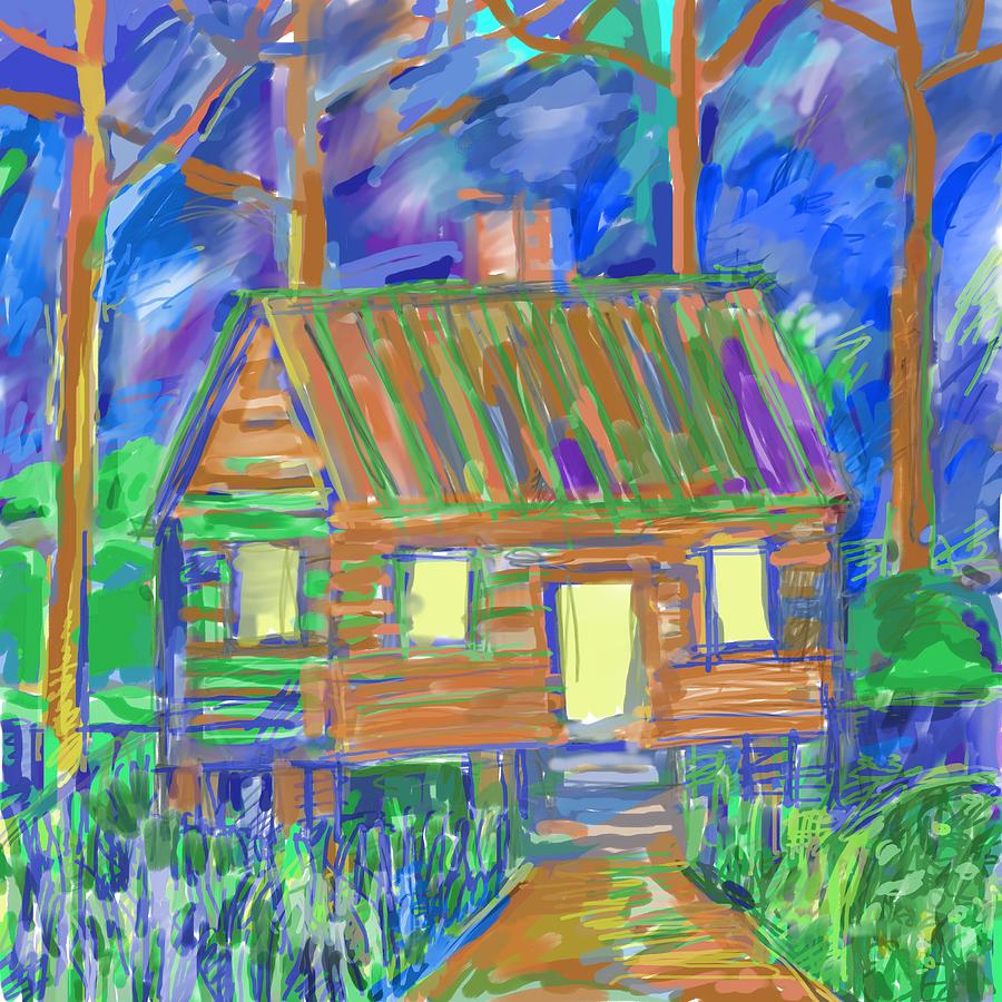 Autumn House Painting by Joe Roache