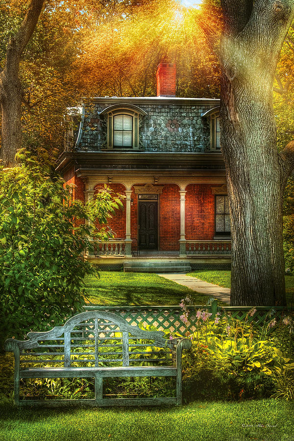 Autumn - House - The Estates Photograph by Mike Savad
