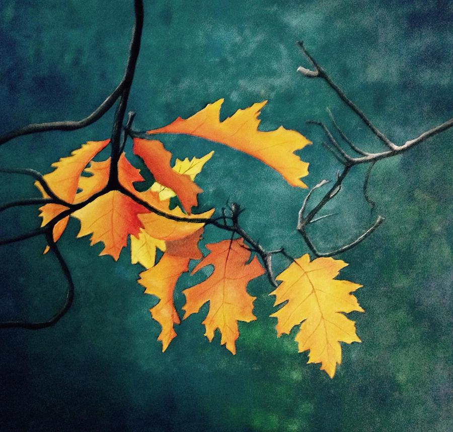 Nature Painting - Autumn Hues I by Shernaz Pochkhanawala