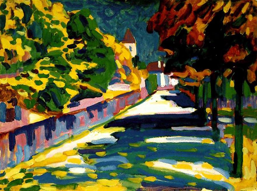 Autumn in Bavaria Painting by Wassily Kandinsky