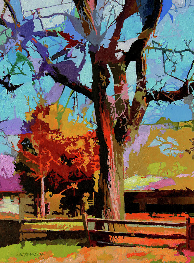 Autumn In Bridgeton Painting by John Lautermilch