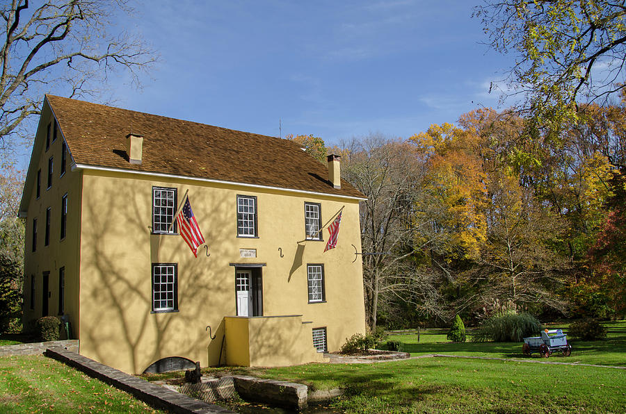 Autumn in Chester County - Great Valley Mill Photograph by Bill Cannon