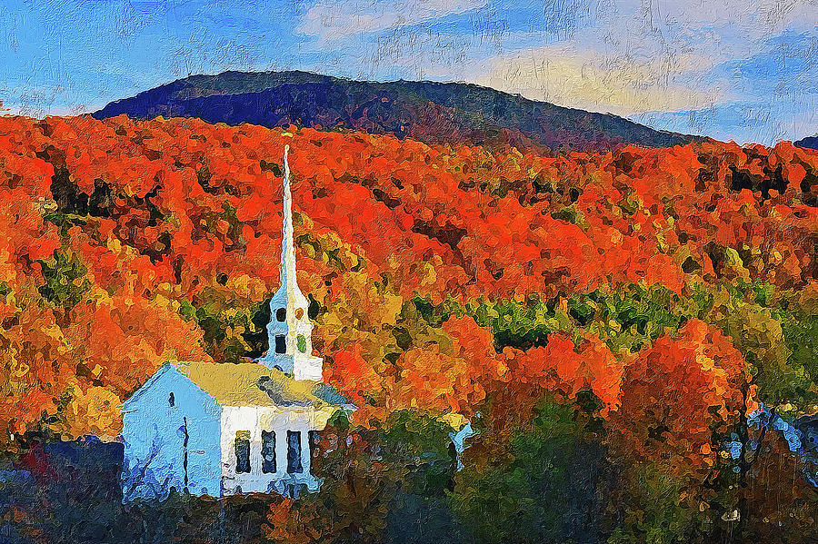 Autumn in New England - 04 Painting by AM FineArtPrints