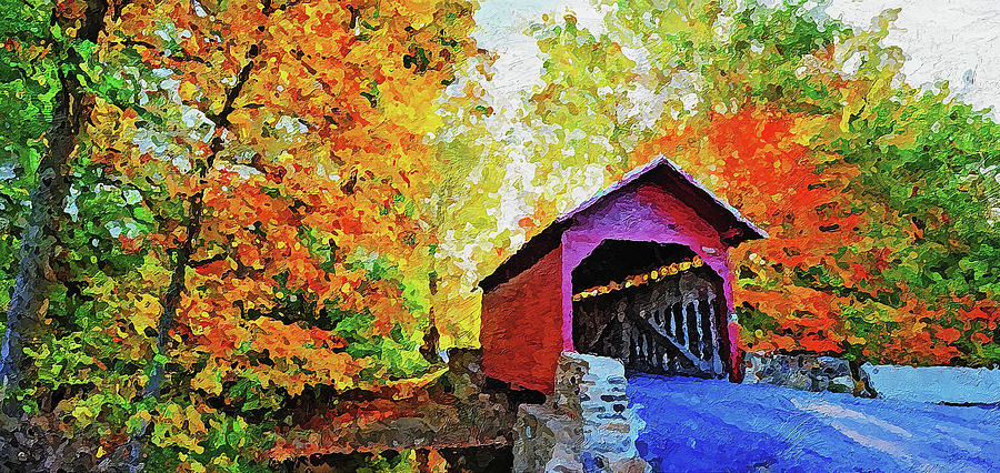 Autumn in New England - 05 Painting by AM FineArtPrints