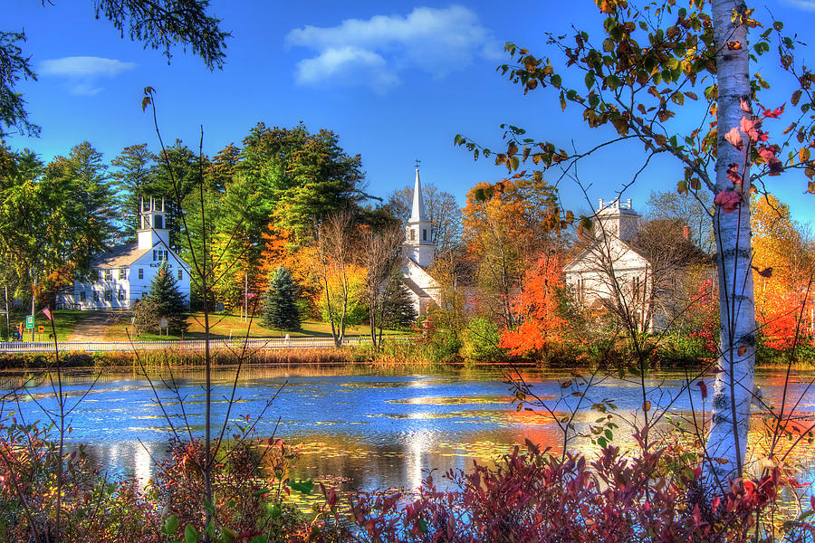 Autumn in New Hampshire - Marlowe NH Photograph by Joann Vitali