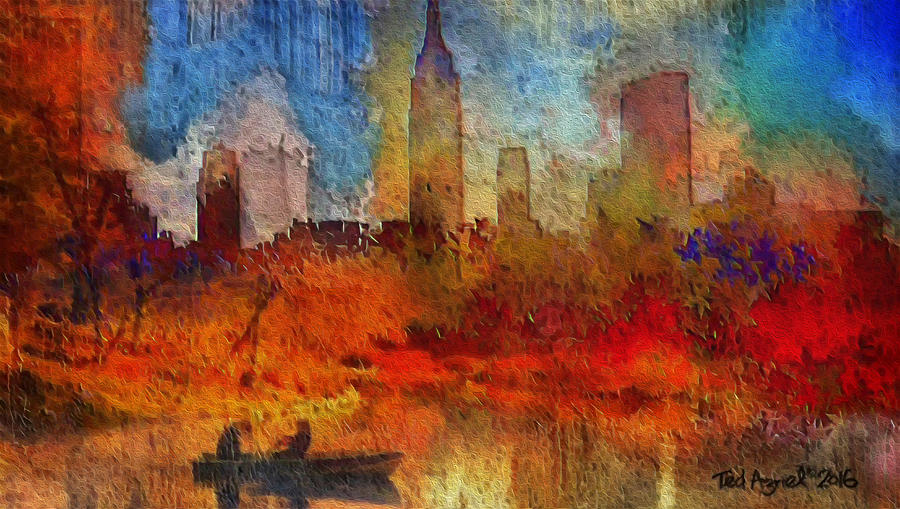 Autumn In New York Painting by Ted Azriel