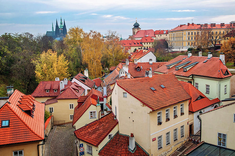 Autumn in Novy Svet. Prague Photograph by Jenny Rainbow