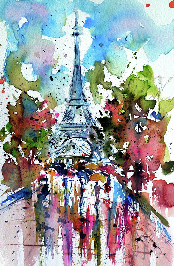 Autumn in Paris Painting by Kovacs Anna Brigitta