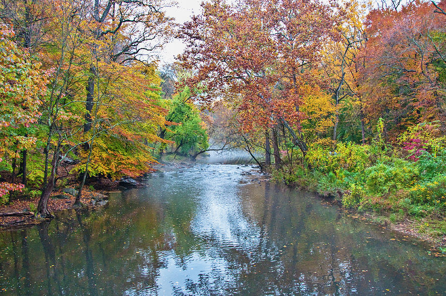 Autumn in Philadelphia along the Wissahickon Creek Photograph by Bill ...