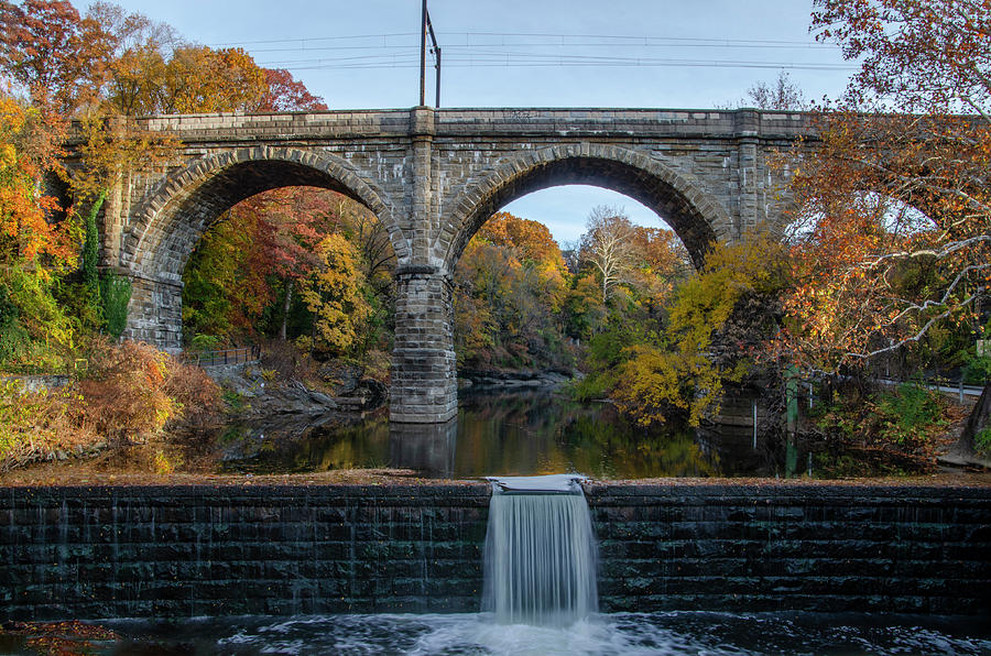 Autumn in Philadelphia  - Wissahickon Creek at Ridge Avenue Photograph by Bill Cannon