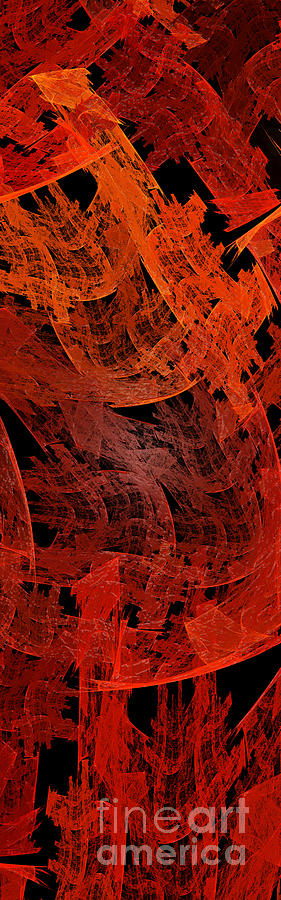Autumn In Space Abstract Pano 2 Digital Art by Andee Design
