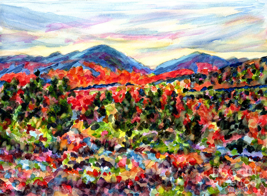 Autumn in the Adirondacks Painting by Pamela Parsons