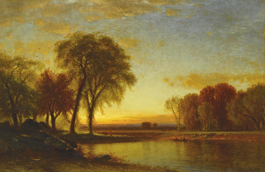 Autumn in the Genesee Valley Painting by Samuel Colman