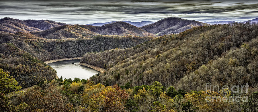 Mountain Photograph - Autumn in the Mountains at Fontana Lake by Walt Foegelle