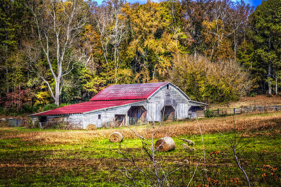 Barn Photograph - Autumn in the Smokies by Debra and Dave Vanderlaan