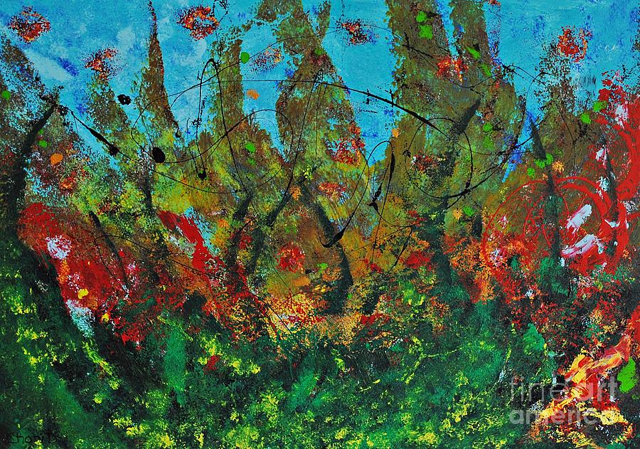 Autumn in the woods Painting by Chani Demuijlder