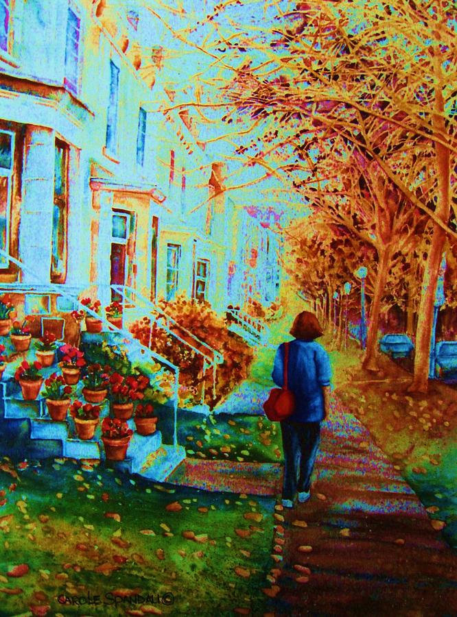 Autumn In Westmount Painting by Carole Spandau