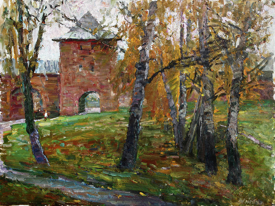 Autumn in zaraisk Painting by Juliya Zhukova
