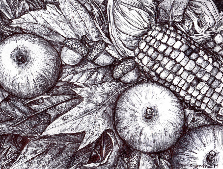Autumn is Here Drawing by Shana Rowe Jackson