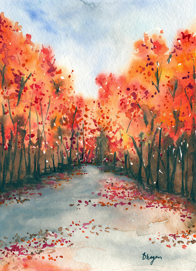 Autumn Journey Painting by Brazen Design Studio - Fine Art America
