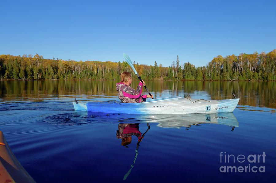 Autumn Kayaking Photograph by Sandra Updyke